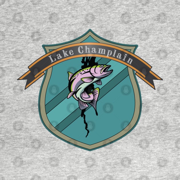 Lake Champlain Trout Badge by Designs by Dro